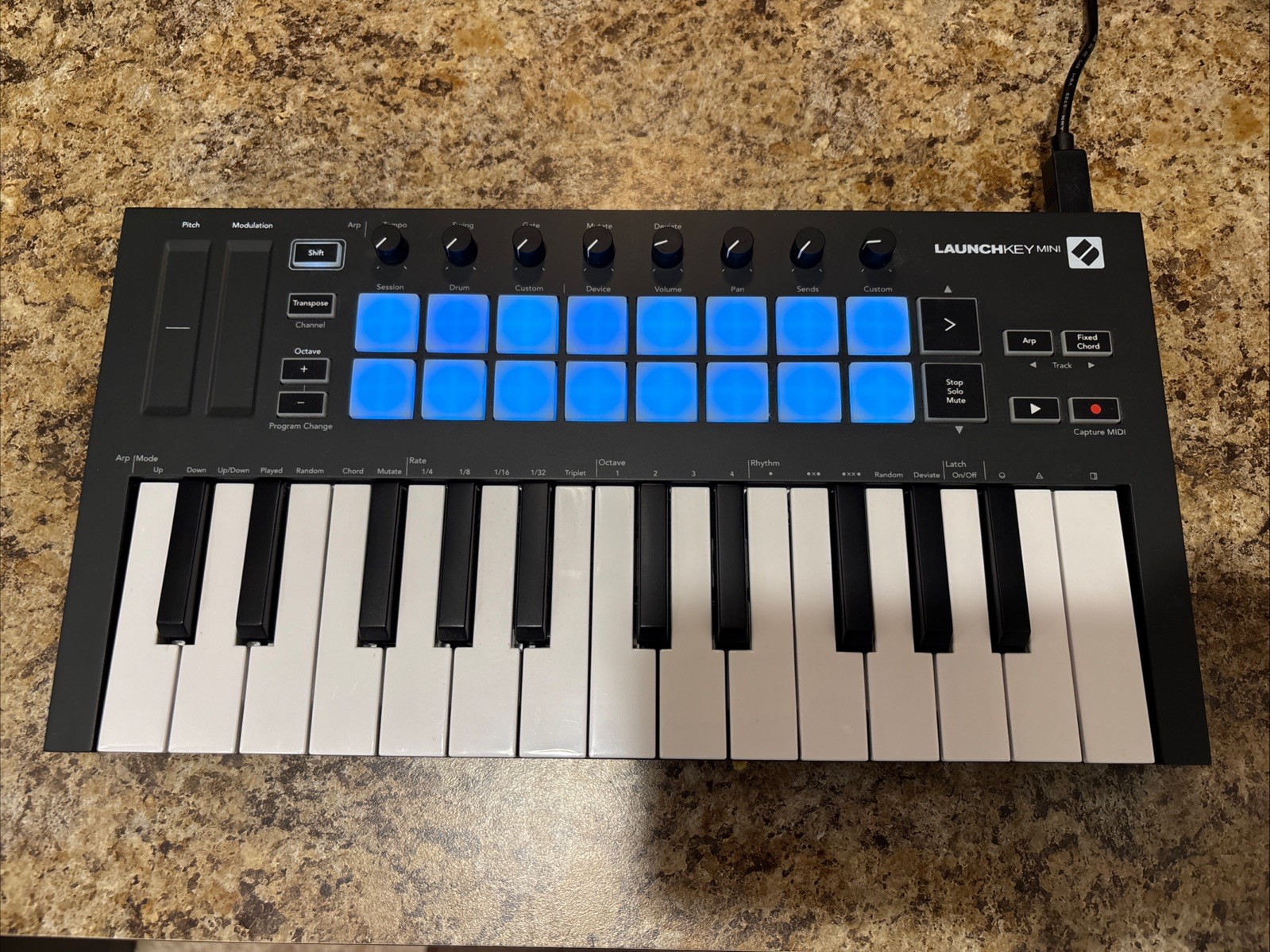 Novation Launchkey Mini MK3 25-Key Midi Keyboard Controller with Power Cable