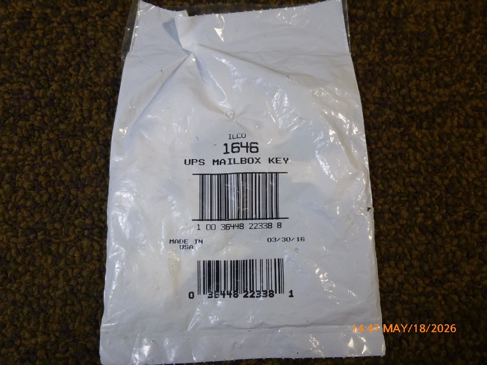 Kaba Ilco 1646 Key Blank For USPS Mailbox - Quantity 10 *****Free Shipping*****