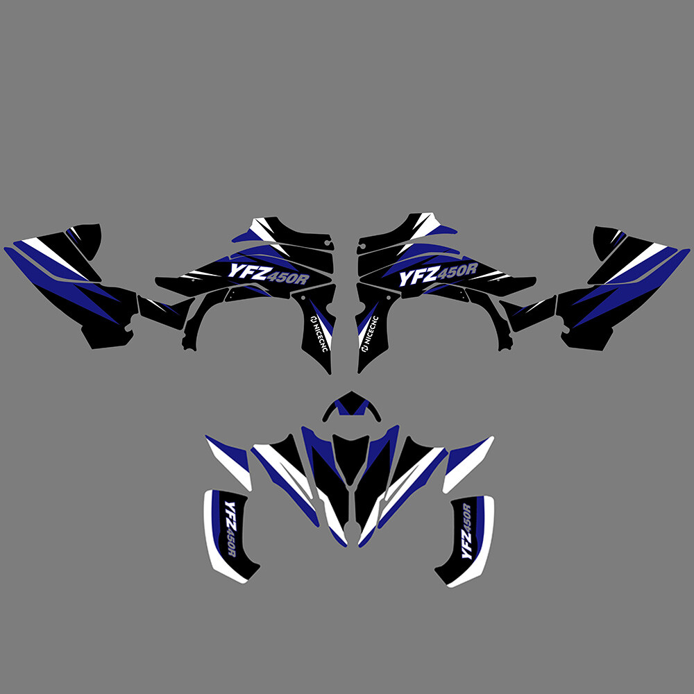 For Yamaha YFZ450R Graphics Decals Stickers Kit 2014-2018 2019 2020 2021 2022