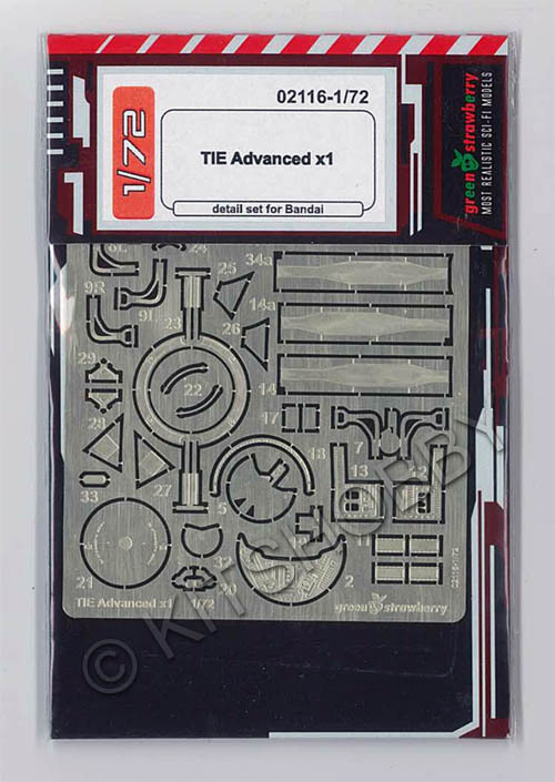 Green Strawberry 1/72 TIE Advanced Fighter Star Wars Photo Etch Set
