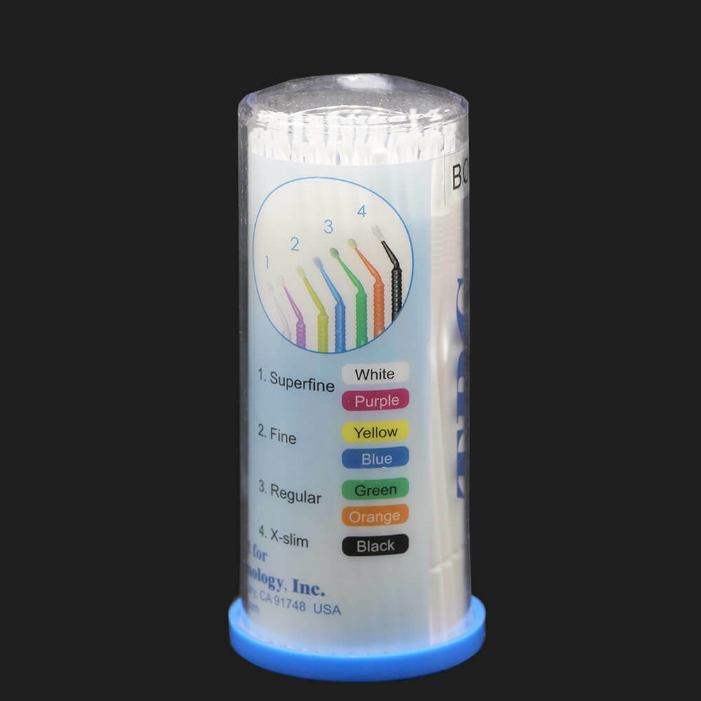 100pcs Disposable Micro Applicator Brushes, Dental Bendable Superfine Tip, White