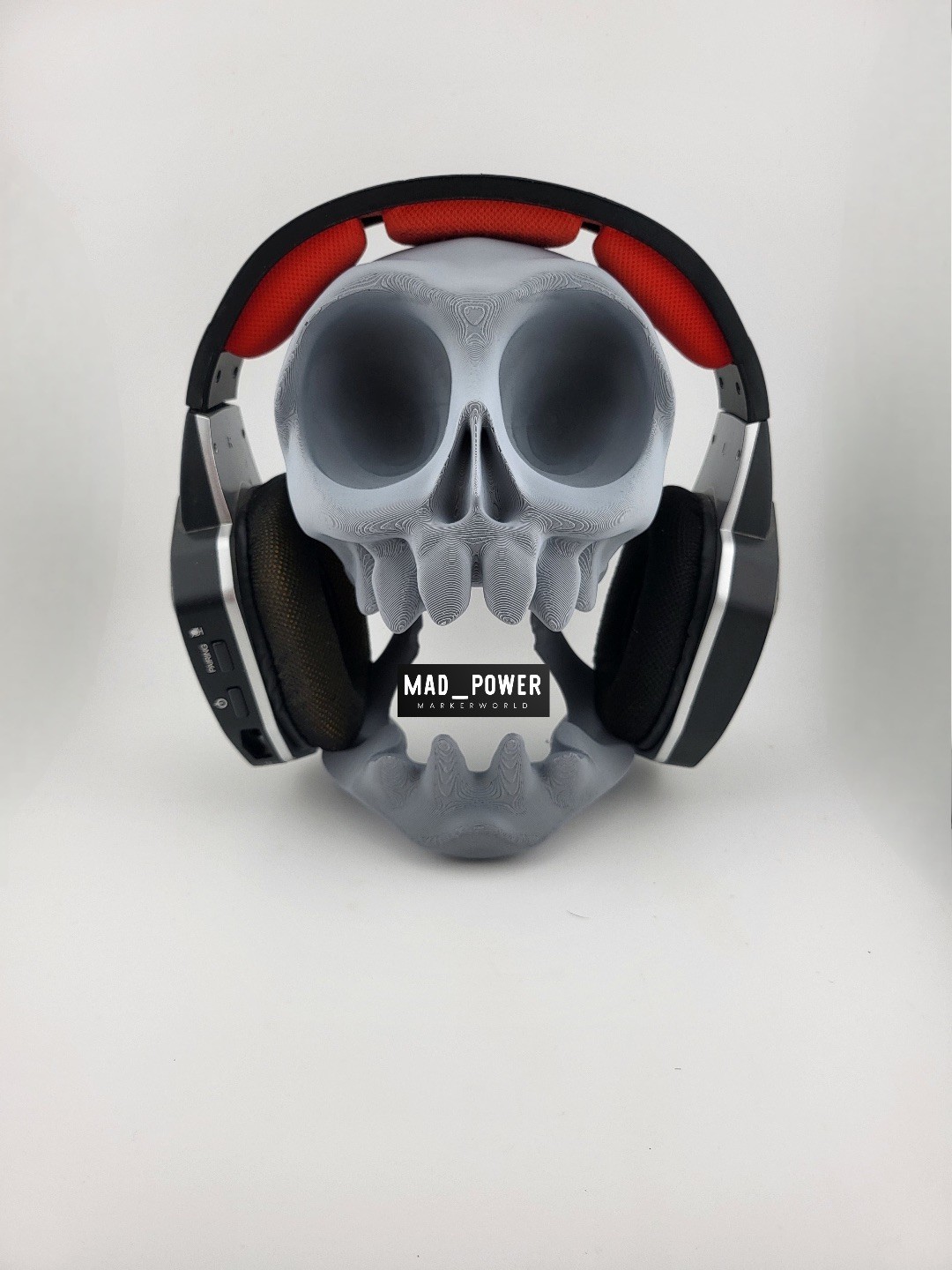 PS5 Controller Stand and headset Holder Unique 3D Printed Skull- Gaming Display