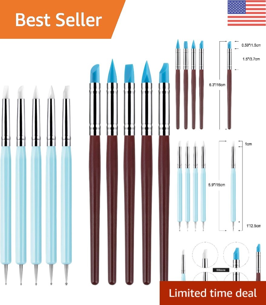 Silicone Sculpting Tools Set - 10Pcs for Creative Pottery & DIY Projects