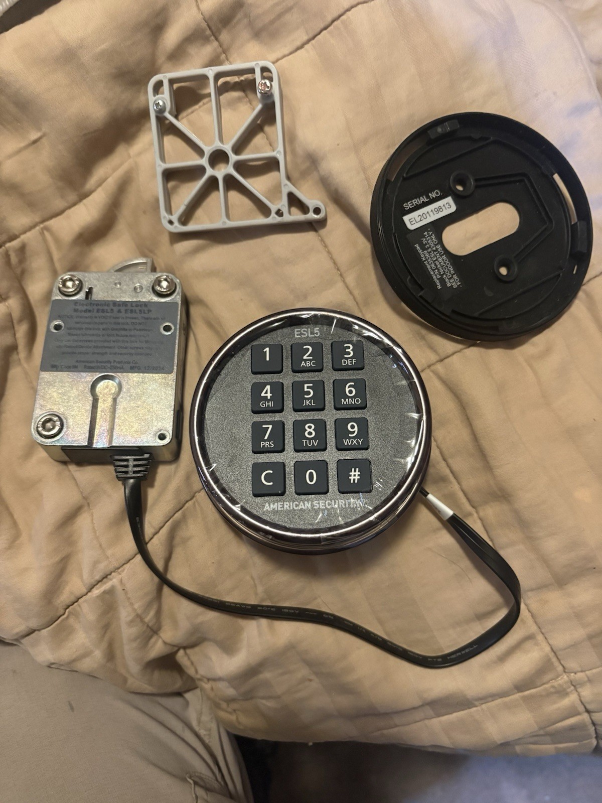 Amsec - ESL5 - Illuminated Electronic Pivot Safe Lock Kit (Dial & Lock) - Chrome