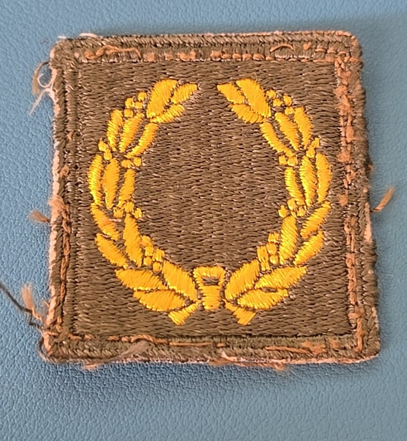 US Army Meritorious Service Unit Patch-Off Uniform-Cut Edge-Snow Back-WW-II*