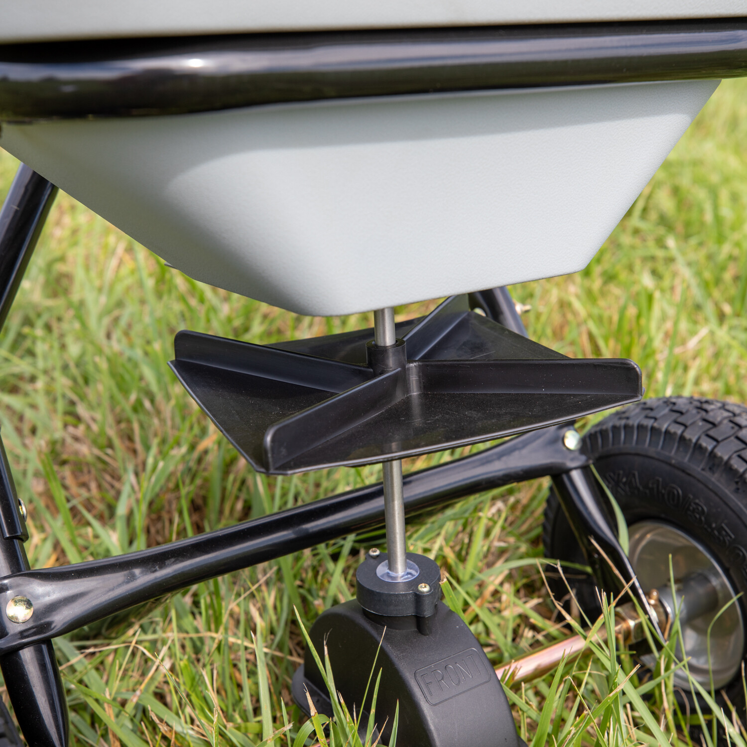 Titan Attachments 70 LB Professional Fertilizer Push Broadcast Spreader