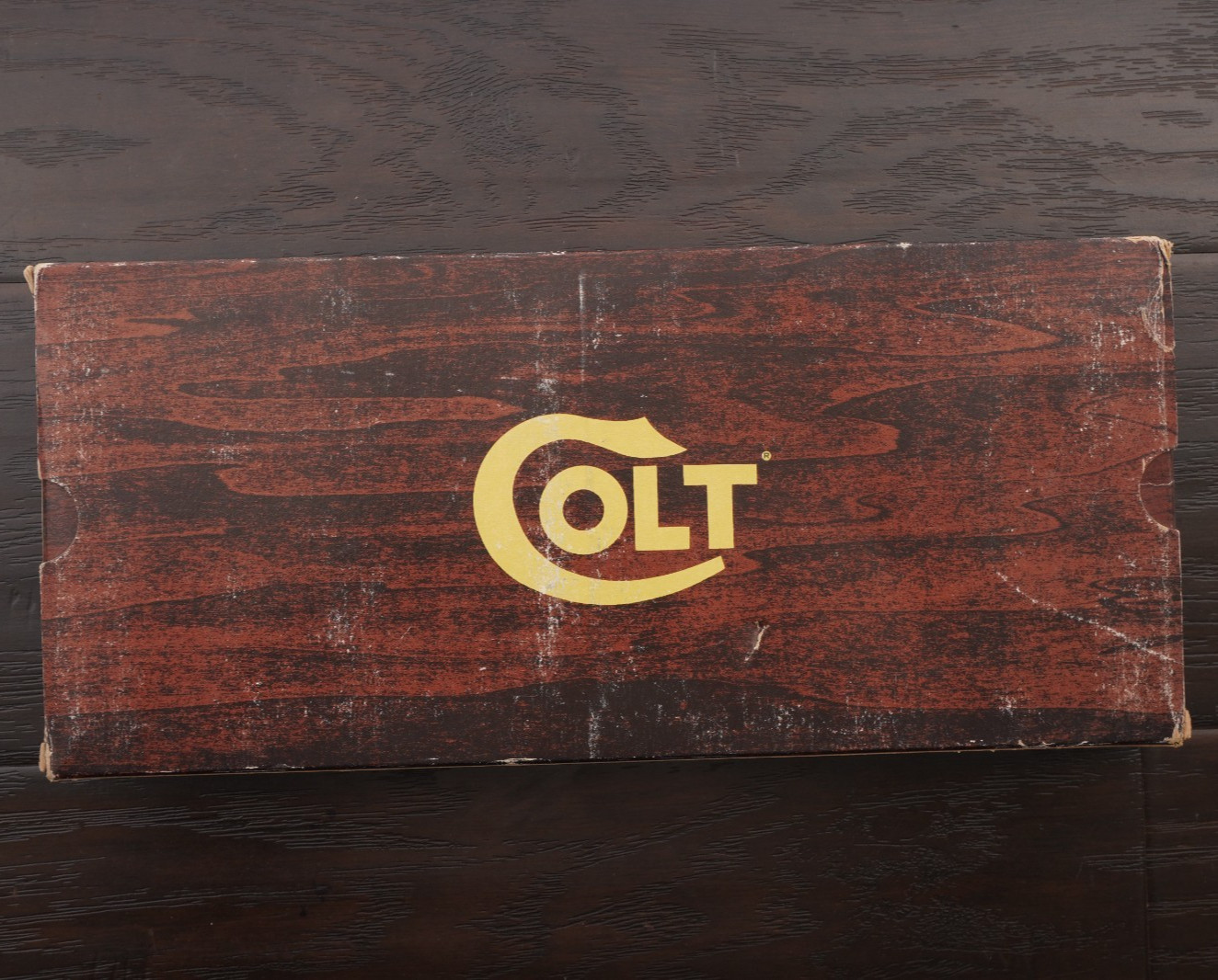 Original Colt Python Woodgrain Cardboard Box & Styrofoam for 6" Revolvers