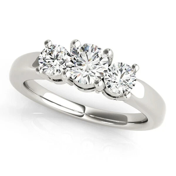 Round Cut 1.20 Ct VVS1 Diamond Lab-Created Engagement Ring 14K White Gold FN