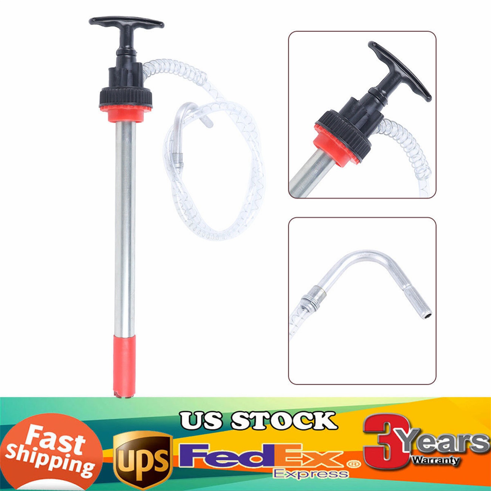 Manual Oil Transfer Pump Hand Gear Oil Pump Dispenser For 5 Gallon Bucket Pail