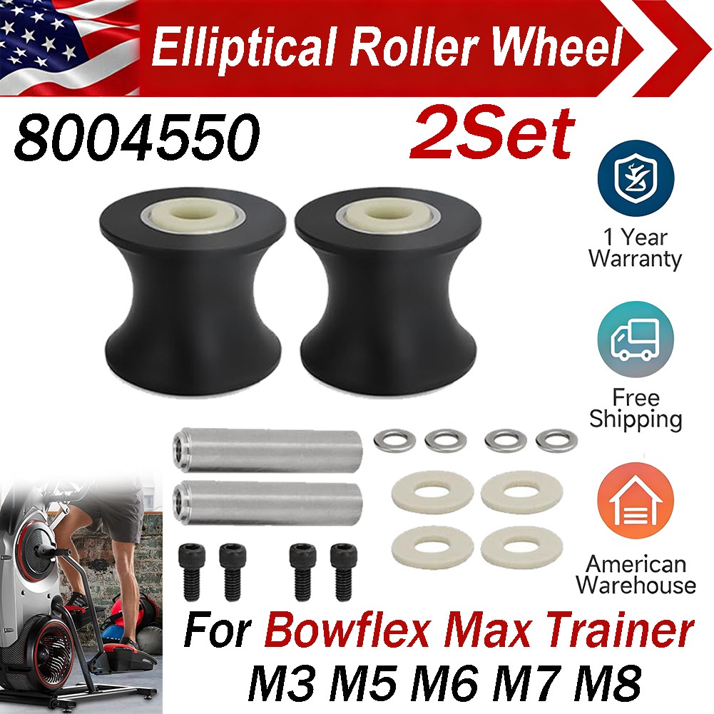 2 x Arm Roller Wheel Kit 8004550 For Bowflex Max Trainer M3 M5 M6 M7 M8 Smooth