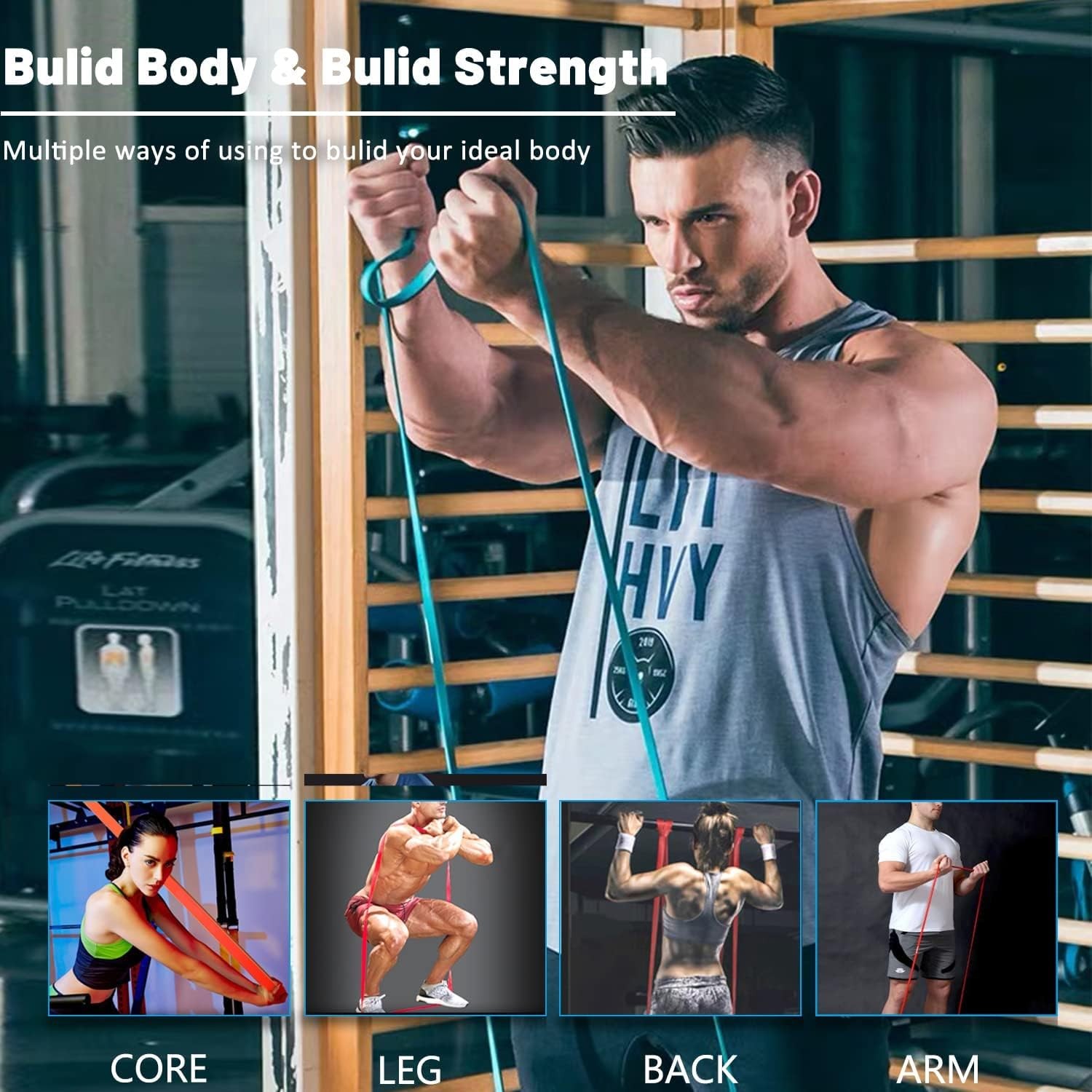 Resistance Bands, Pull Up Assist - Workout Eexercise Long Set for Working Out