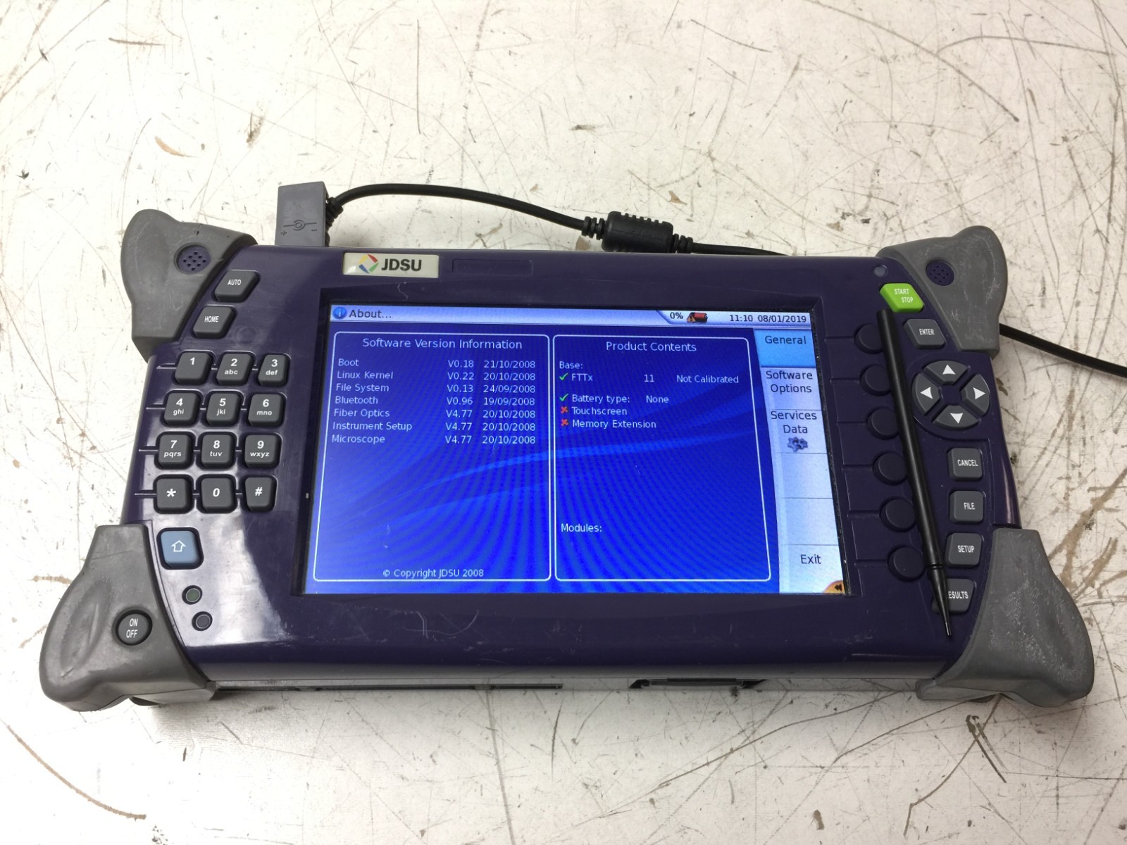JDSU MTS-4000 LA OTDR 1310/1550nm 35/33dB Multiple Services Test Platform