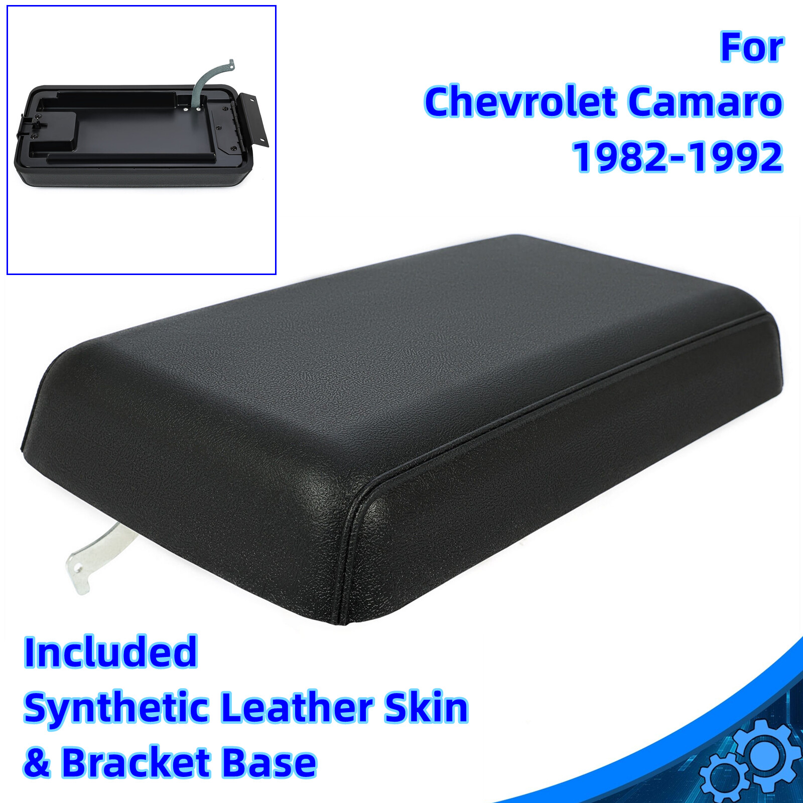 Center Console Armrest Lid Cover & Base Bracket Assembly For Chevy Camaro 82-92
