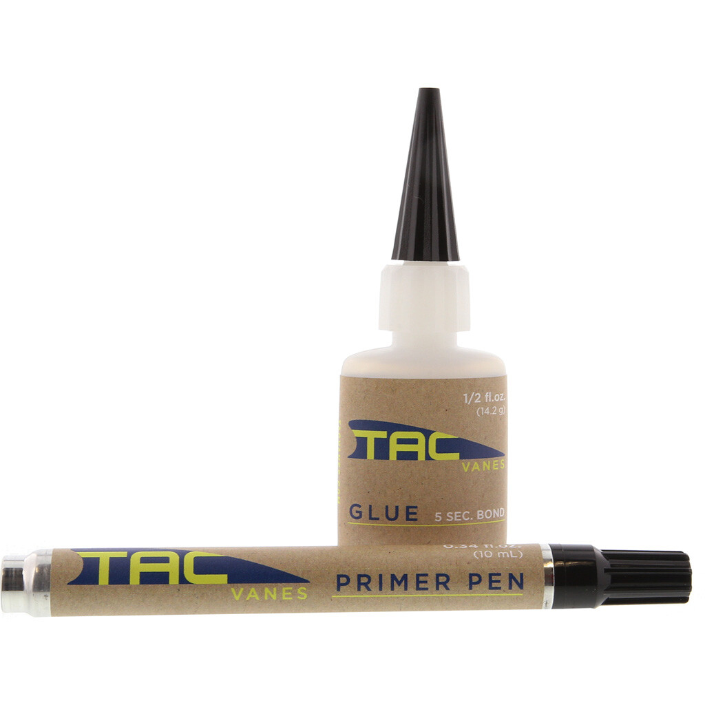 TAC Vanes Fletching Kit .5 oz. Glue/.34 oz. Primer Pen