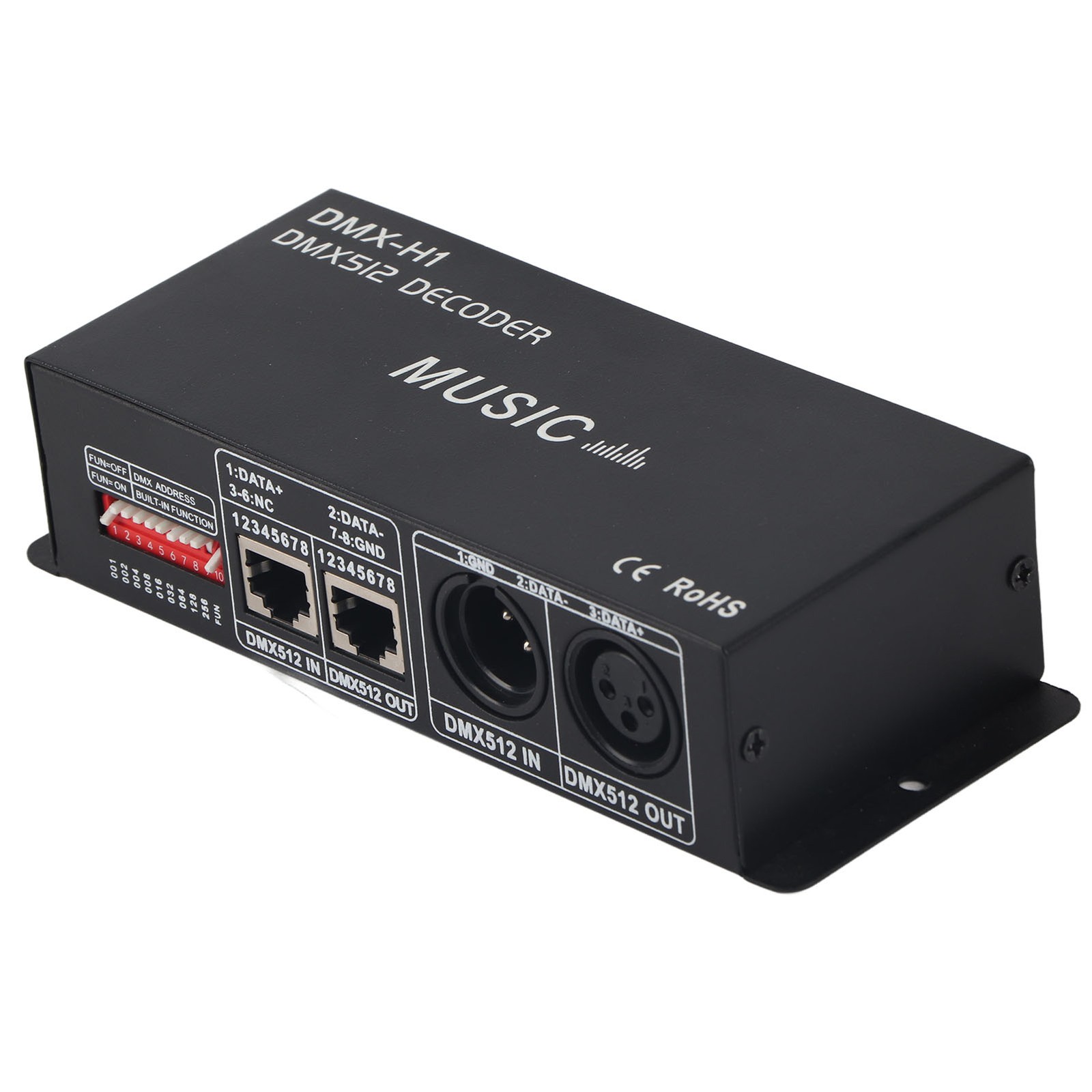 3 Channel DMX Decoder Adjustable RGB Dimming LED Controller For Bars Hotels