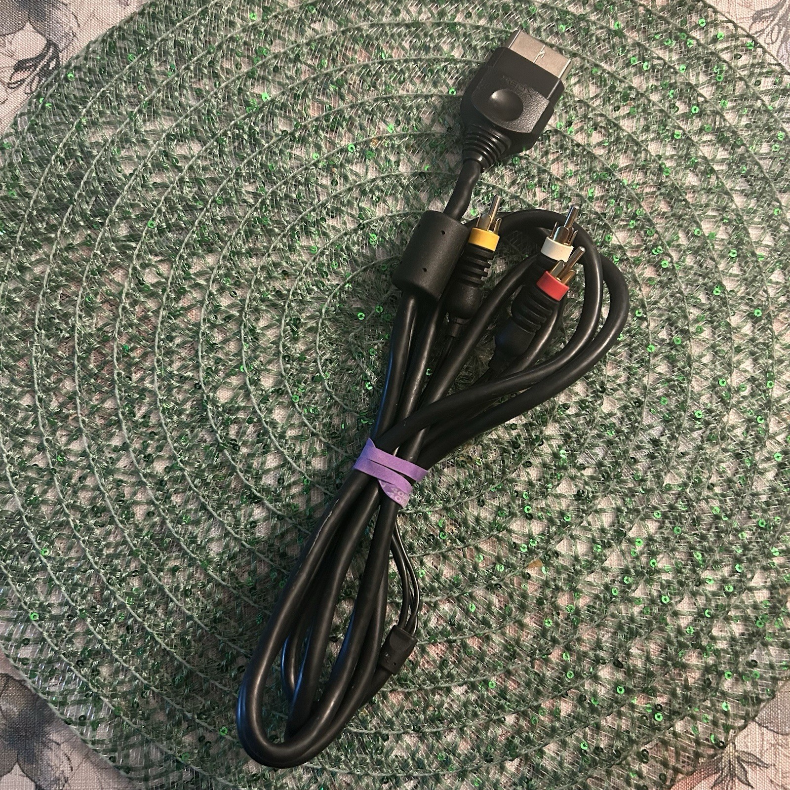Original Xbox OEM Authentic RCA AV Audio Video Cable (X08-47696) Tested
