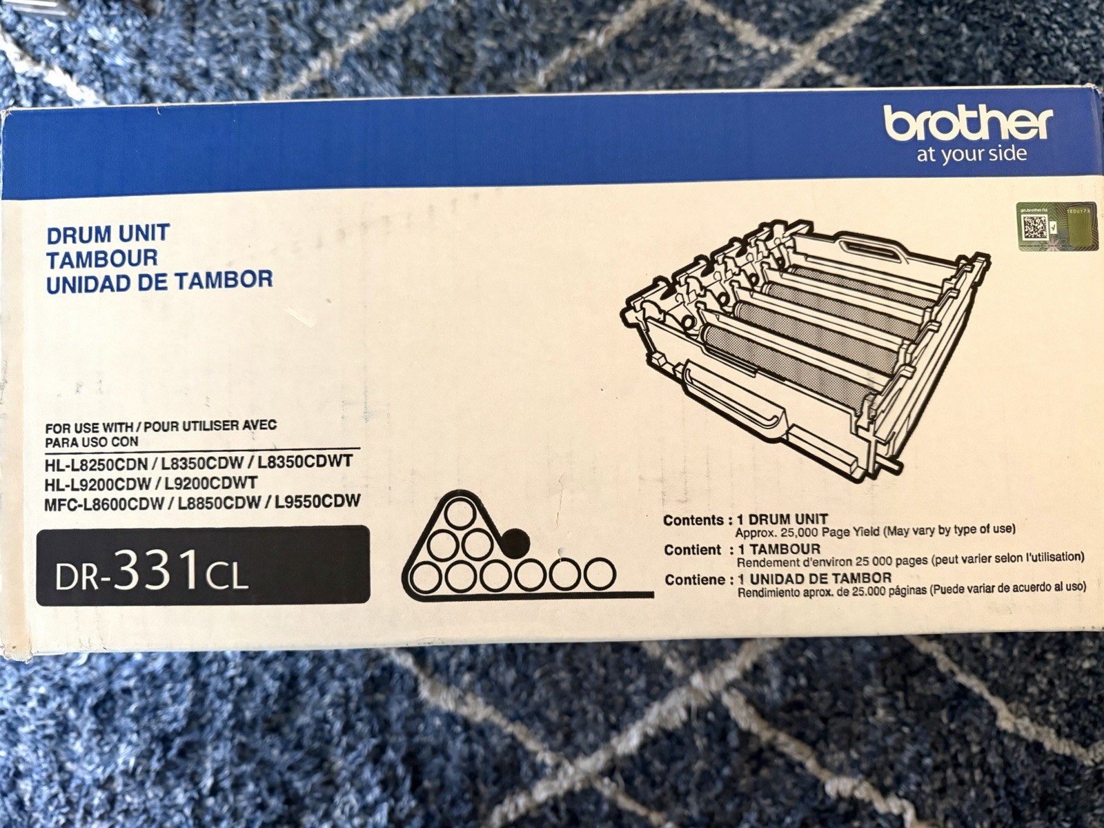 Genuine Brother DR331CL / DR-331CL Drum Unit for HL-L8250CDN, HL-L8350CDW