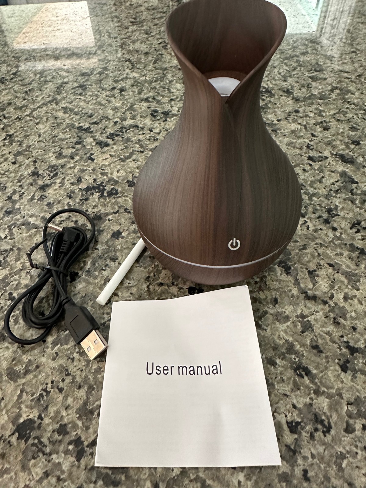 Countertop Vase Shape Ultrasonic USB Mini Humidifier Oil Diffuser 130ml