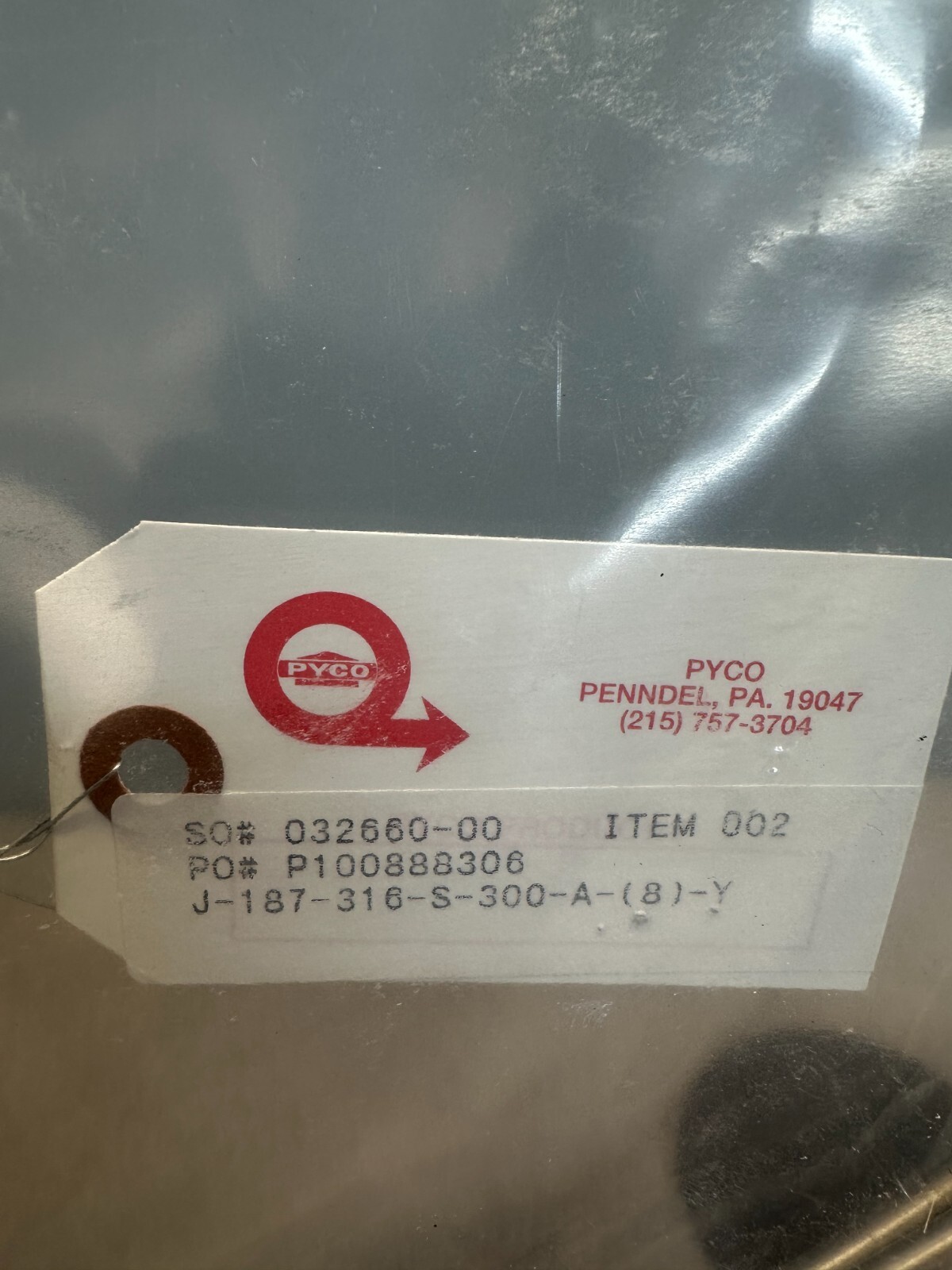 PYCO THERMOCOUPLE J-187-316-S-300-A-(8)-Y, NEW FREE SHIPPING