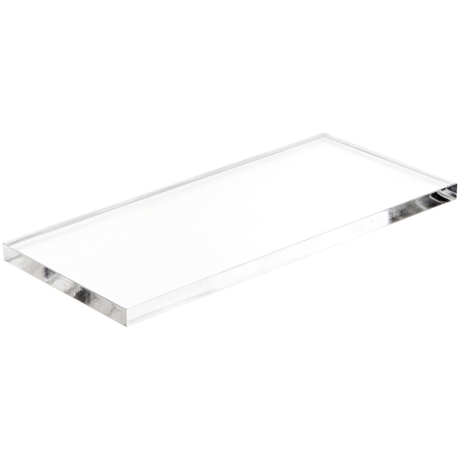 Plymor Clear Acrylic Rectangular Display Base, 4" W x 2" D x 0.25" H
