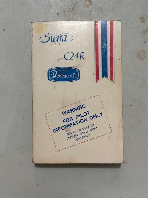 Beechcraft Sierra C24R Pilot Aircraft Airplane Operating Manual 1983