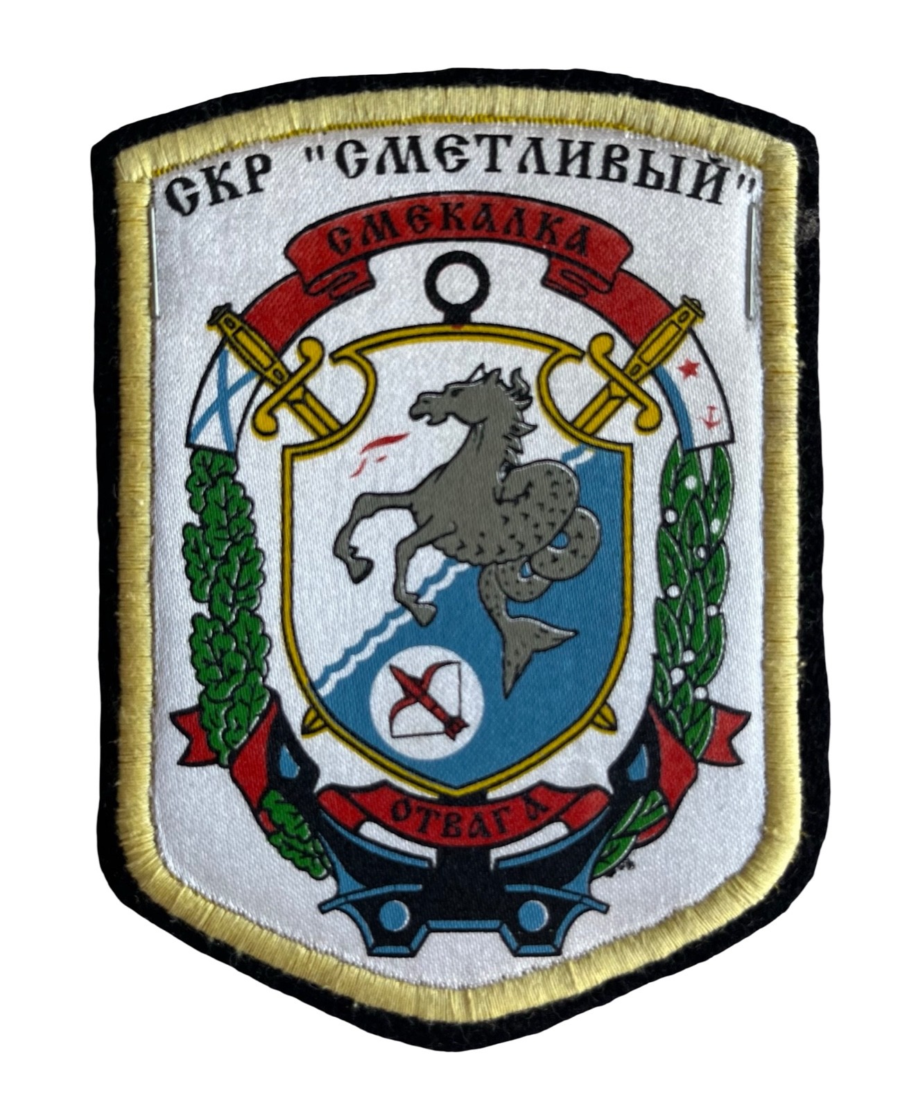 Russian Federation Navy SKR Smetlivy Destroyer Ship Unit PVC Patch 3" x 4" NEW