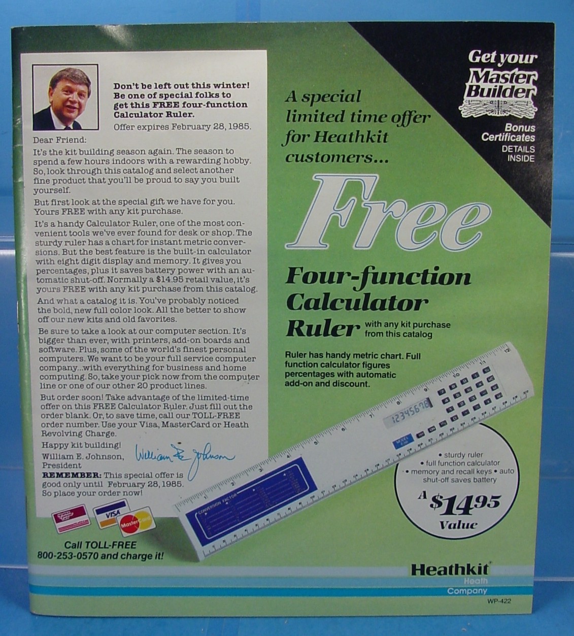 DL VINTAGE HEATHKIT WINTER 1984-85 ELECTRONIC KITS MAIL ORDER CATALOG 868