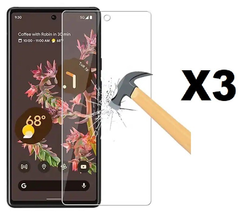 3 Pack Tempered Glass Protector, Anti Scratch, compatible for Google Pixel 8 Pro