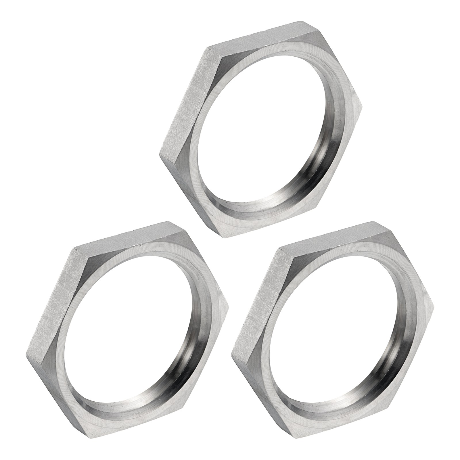3Pcs Cast Pipe Fitting Hex Locknut, 304 Stainless Steel Hex Lock Nut NPT1"