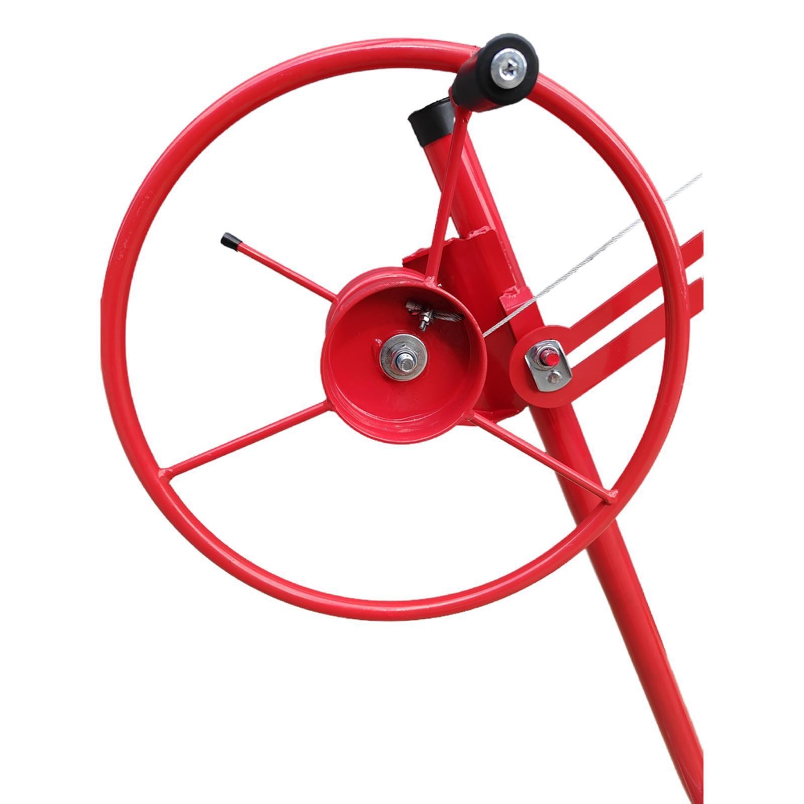 11' Drywall Panel Hoist with Rolling Casters - Lockable Construction Lift