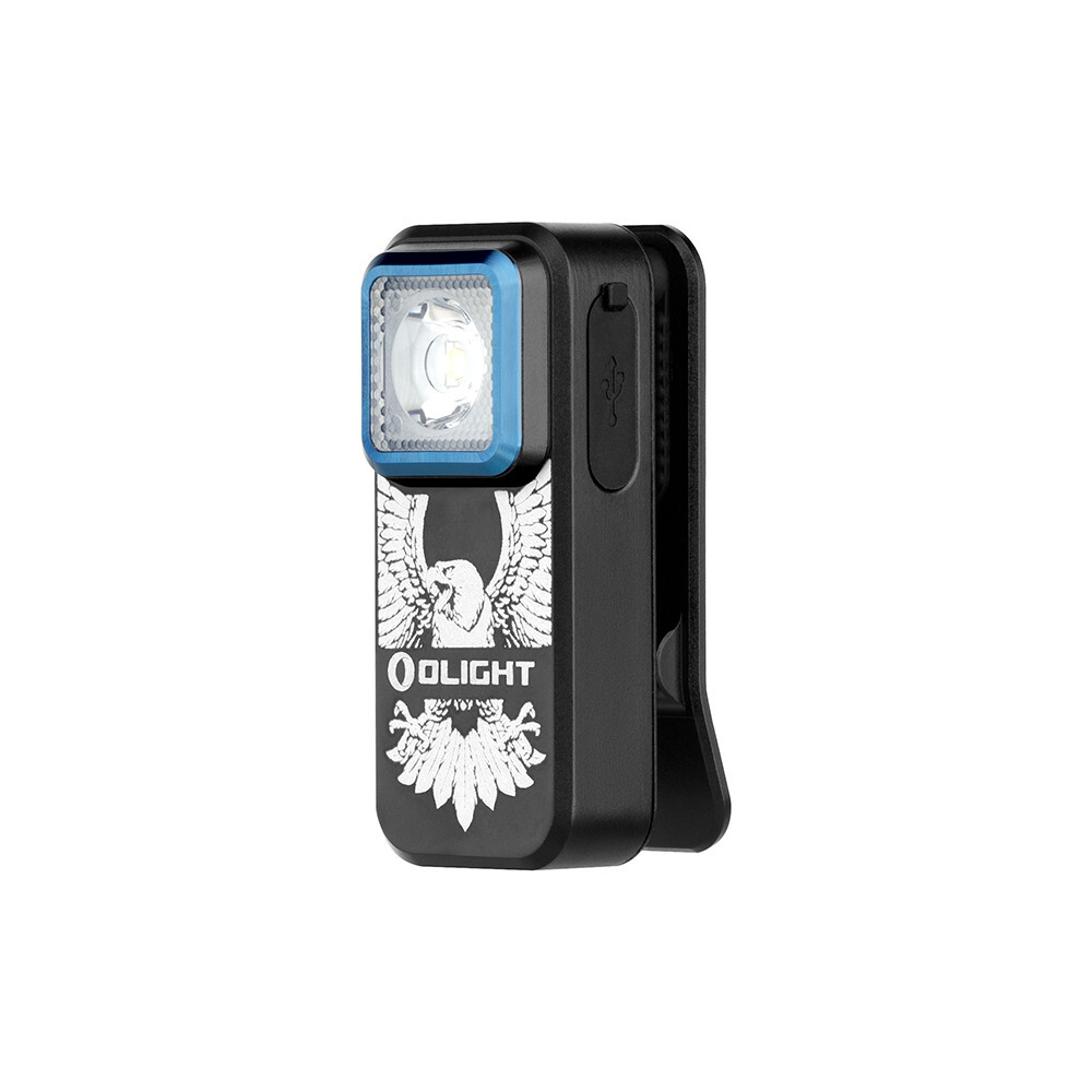 Olight Oclip Clip Black Eagle Edition Light w/White & Red Light, 300 L, 70 M