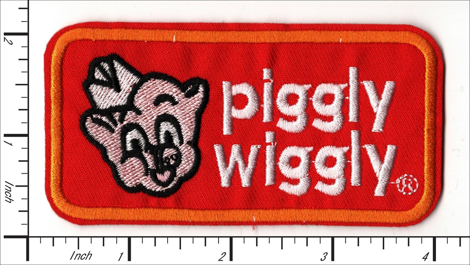 22 Pcs Embroidered Iron on patches Piggly Wiggly 99x51mm AP025pW1