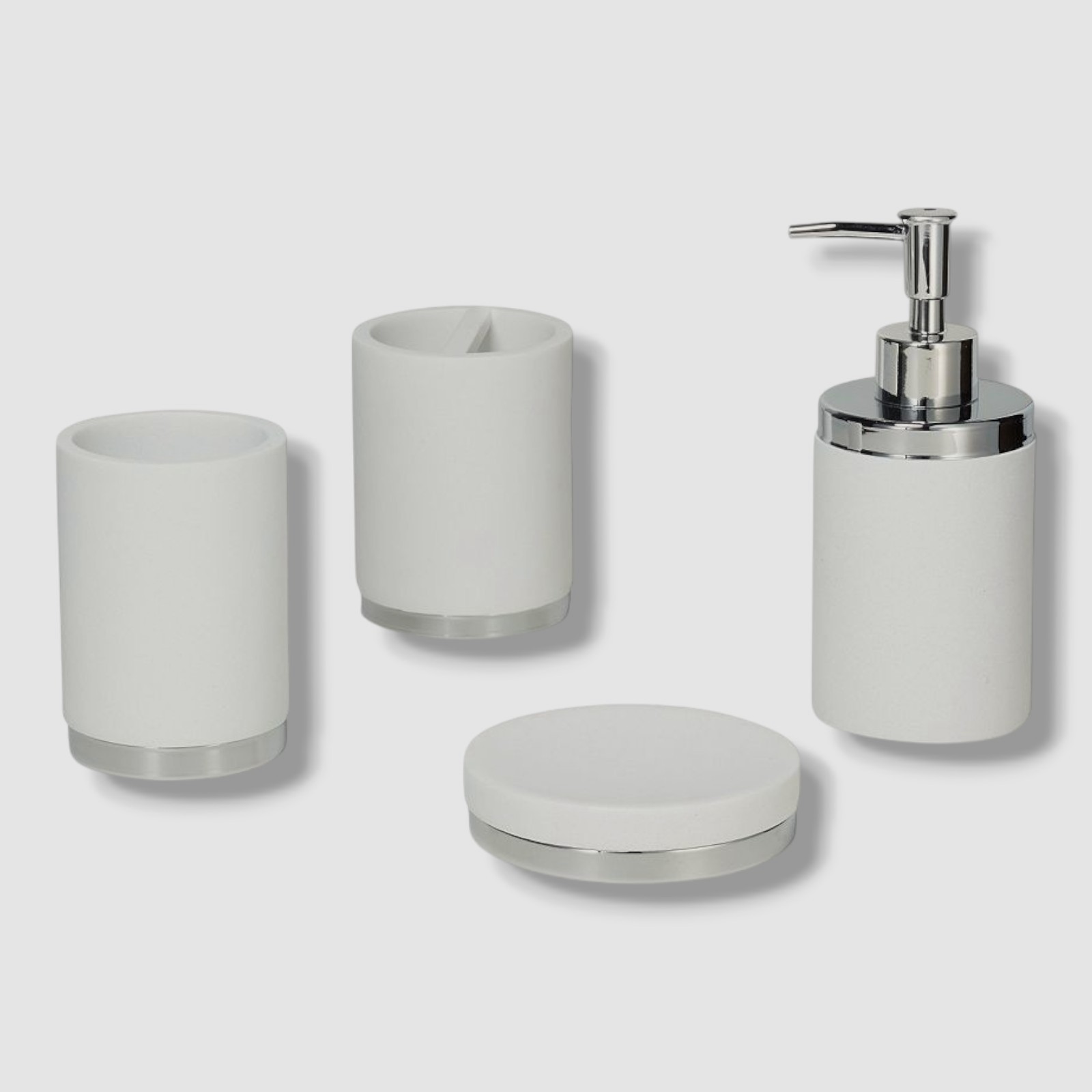 Roselli Trading Company White Hotel 4-Pc. Bath Accessory Set
