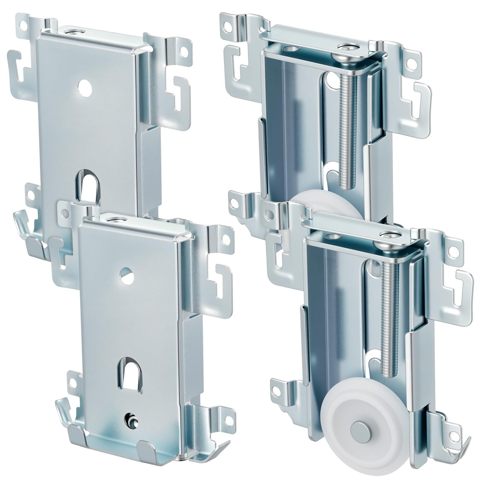 4 PCS 17/16 Inch Sliding Mirror Closet Door Roller Assembly Bottom Steel