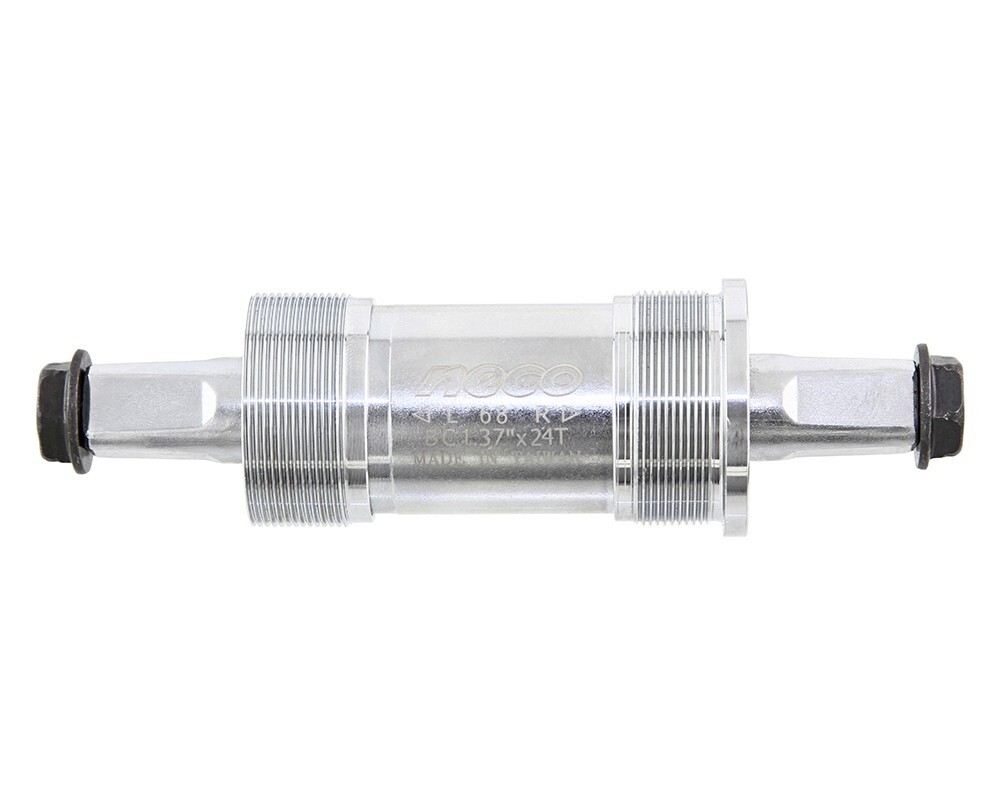 NECO Bicycle Bike Bottom Bracket Cartridge Square Set 68mm 122.5mm Chrome.