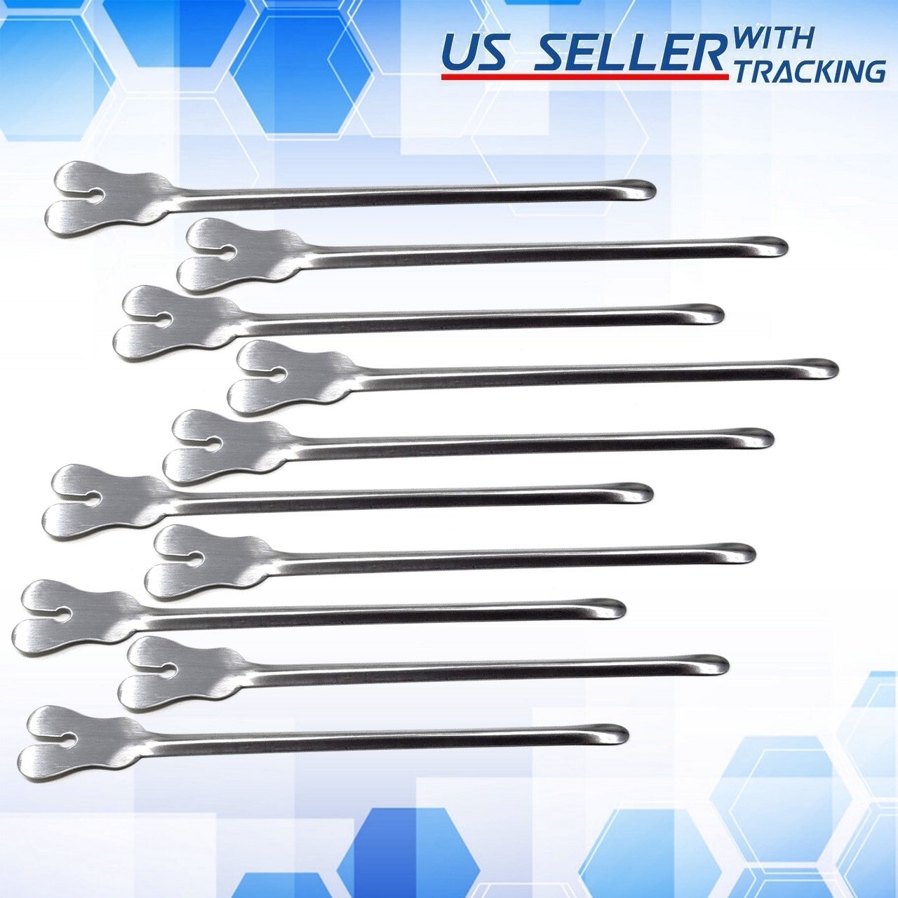10× Surgical Dental Grooved Director Probe tip and Tongue Tie 5" New Instruments