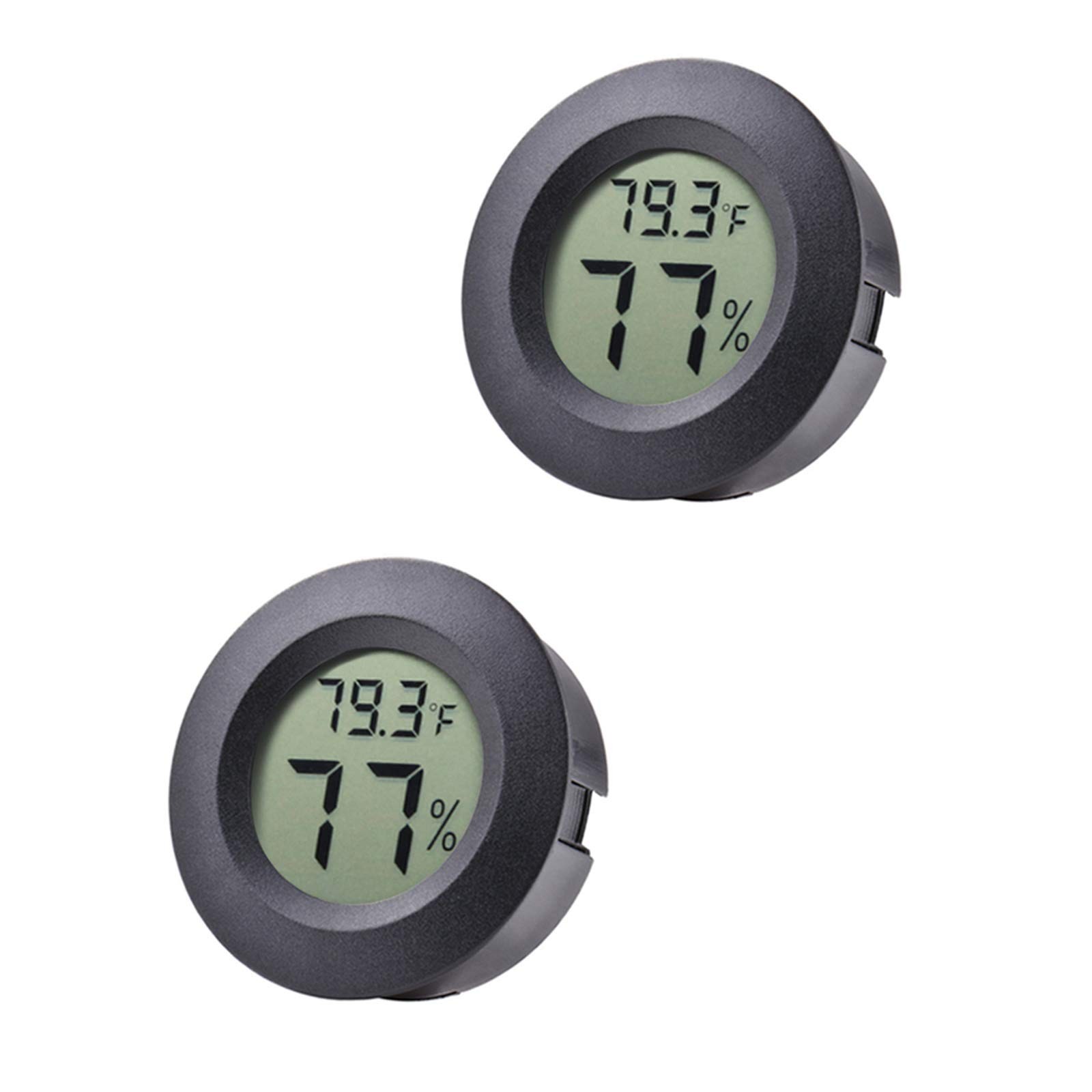 2-Pack Mini Hygrometer Thermometer Fahrenheit or Celsius Meter Digital LCD...