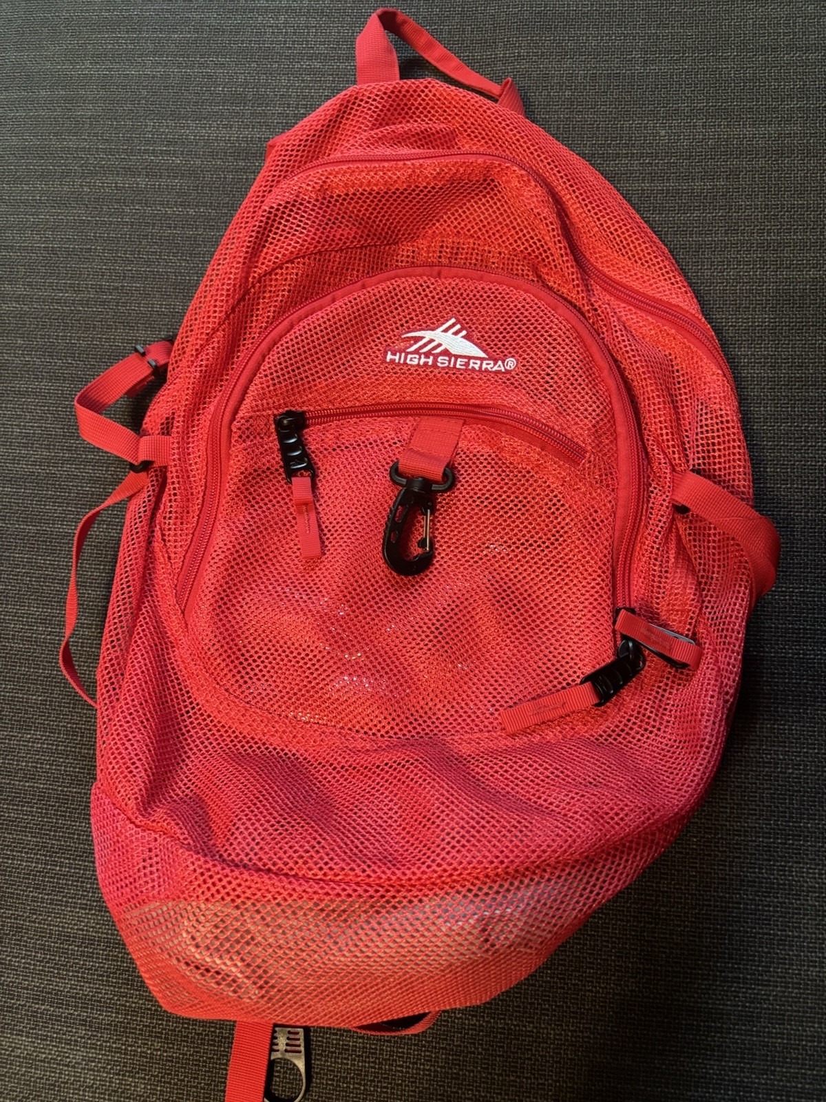 High Sierra Red Mesh Hiking Backpack GG1