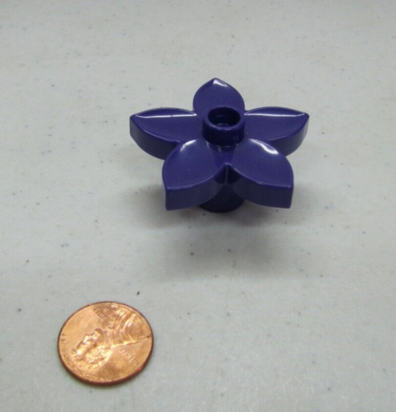 Lego Duplo 1 Dark Purple Floral Flower Garden Scenery House Zoo Flower #2 Part