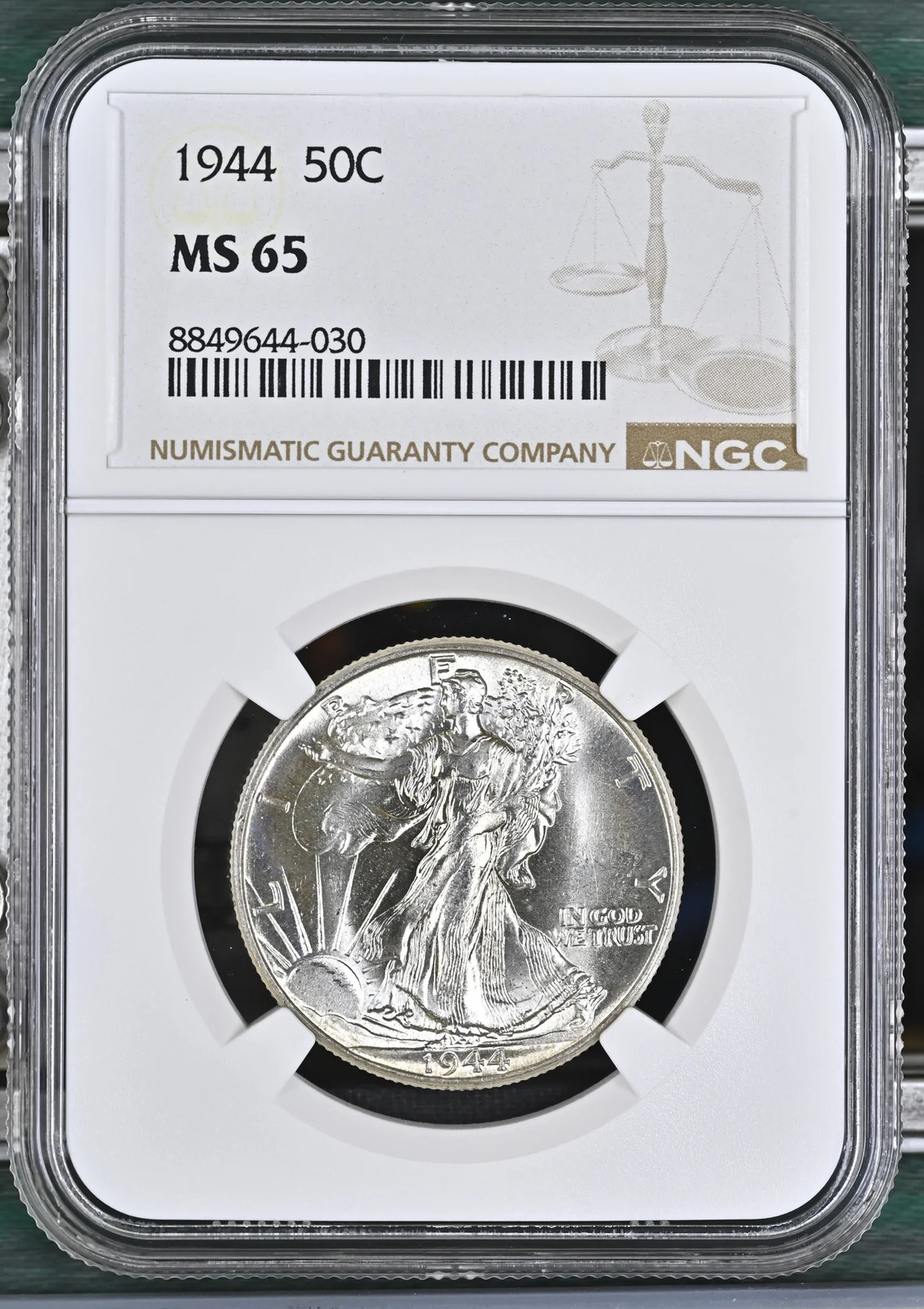 1944 Walking Liberty Half Dollar NGC MS-65