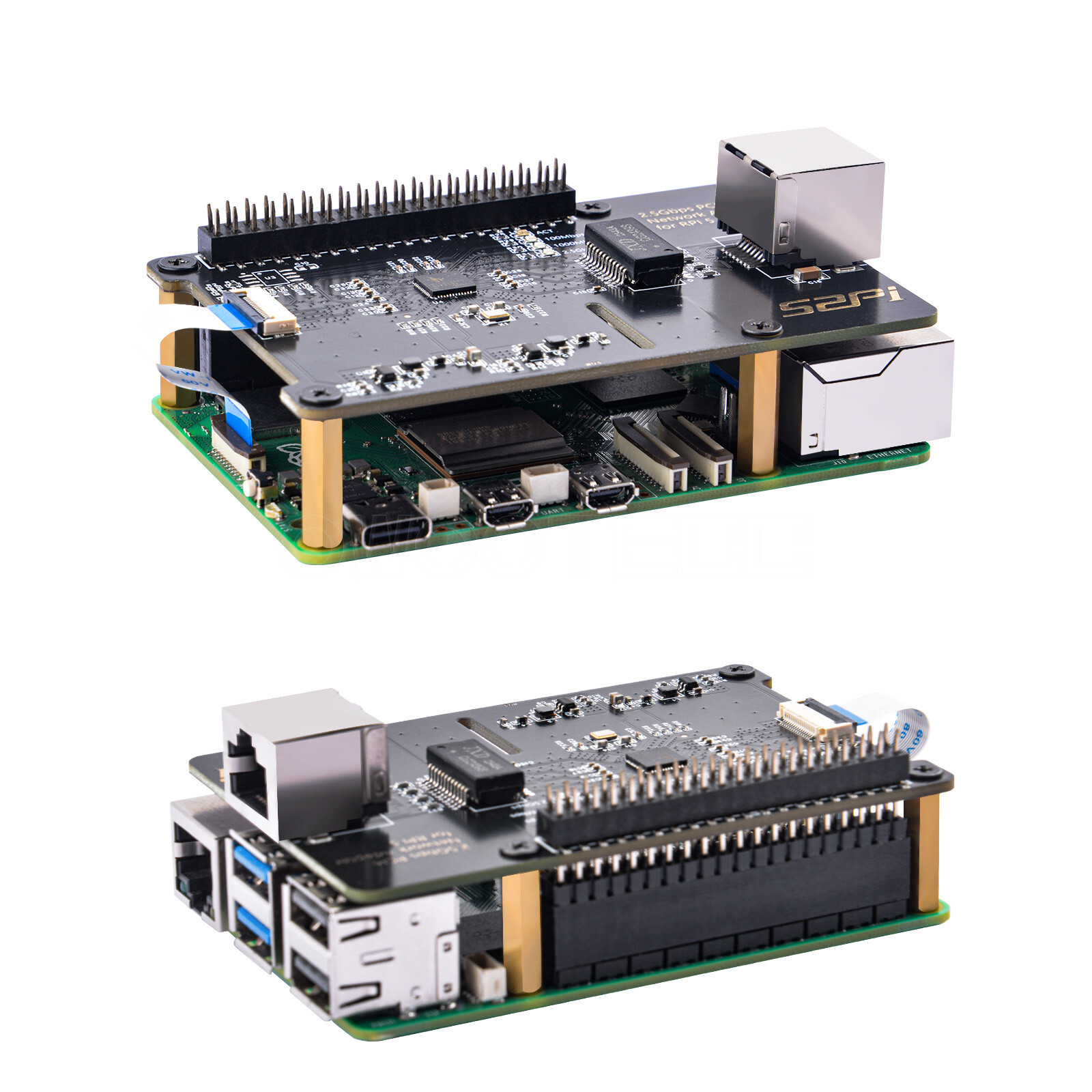 W03 2.5Gbps PCIe Network Adapter Expansion Board For Raspberry Pi 5