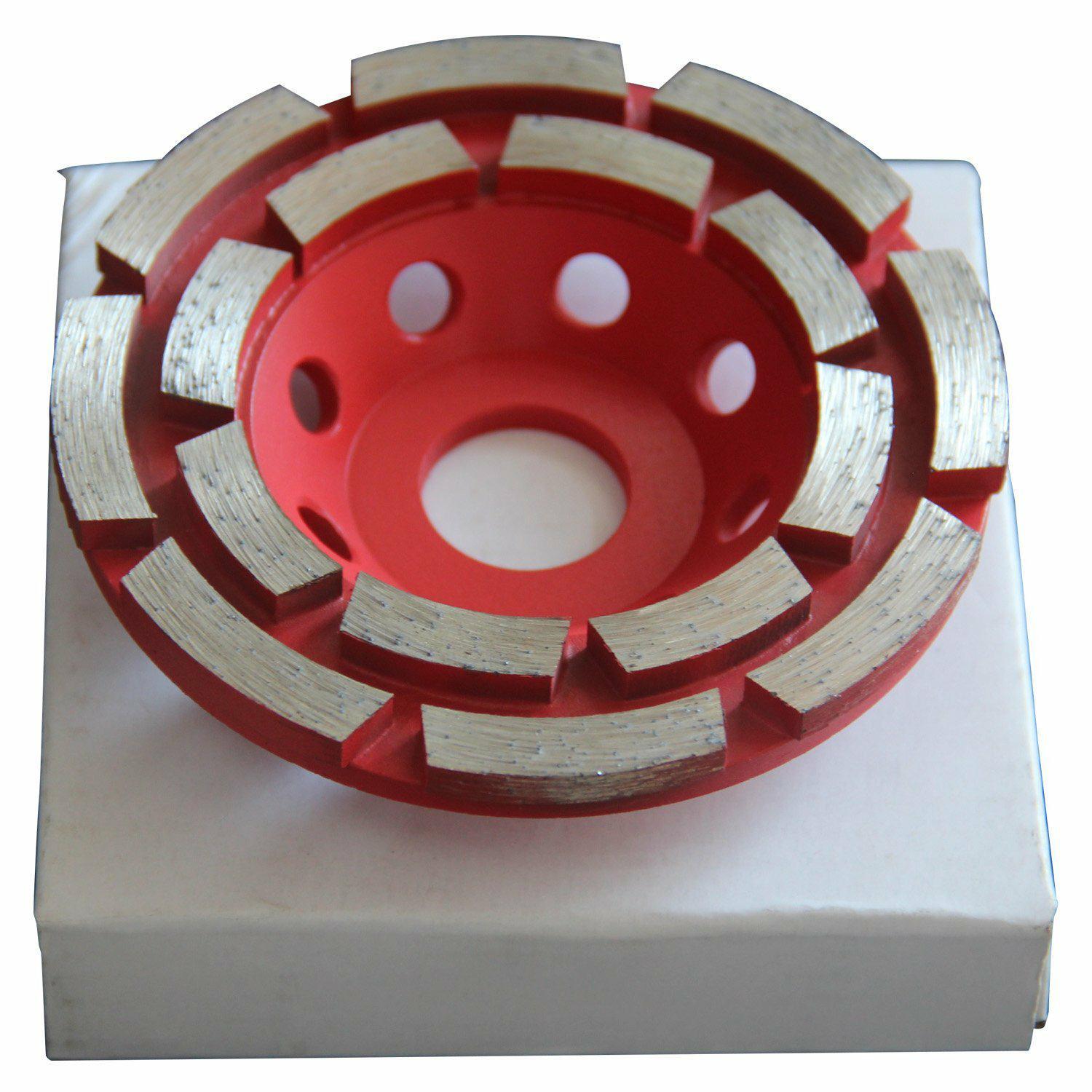 4-1/2" Diamond Cup Grinding Wheels 7 Pieces Double Row Concrete Angle Grinder