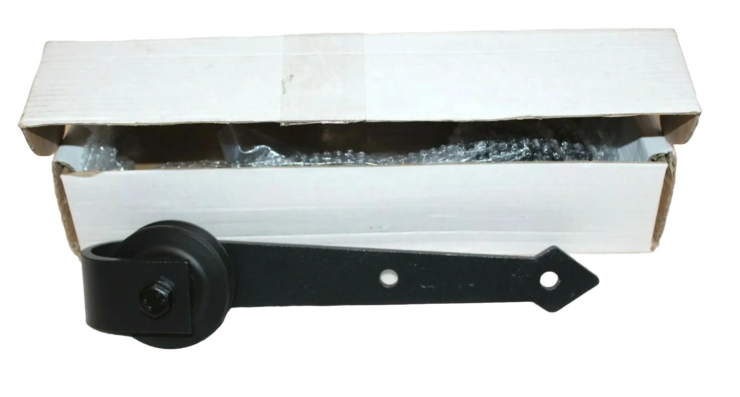 Sliding Barn Door Hardware Kit for Single Door Heavy Duty Arrow 2 Hangers Black