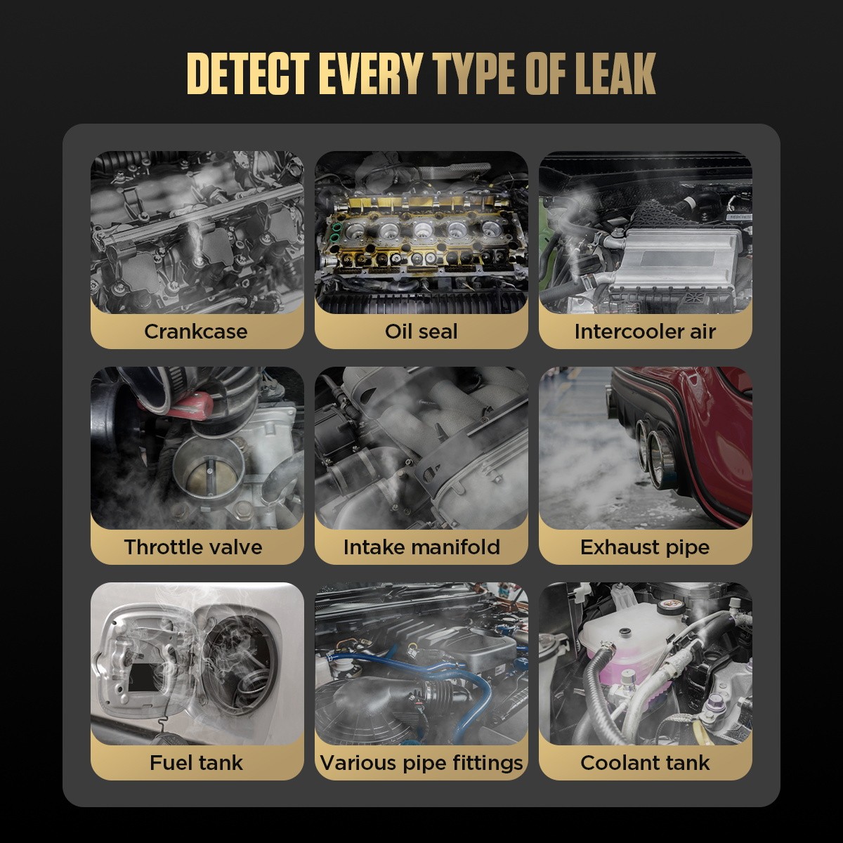 Automotive EVAP Smoke Machine Diagnostic Vacuum Leak Tester Detection Smoke Test
