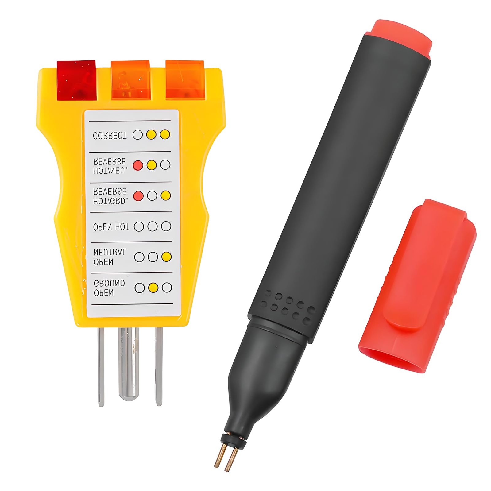 Grounding Product Test Kit with Outlet Tester and Conductivity yellow
