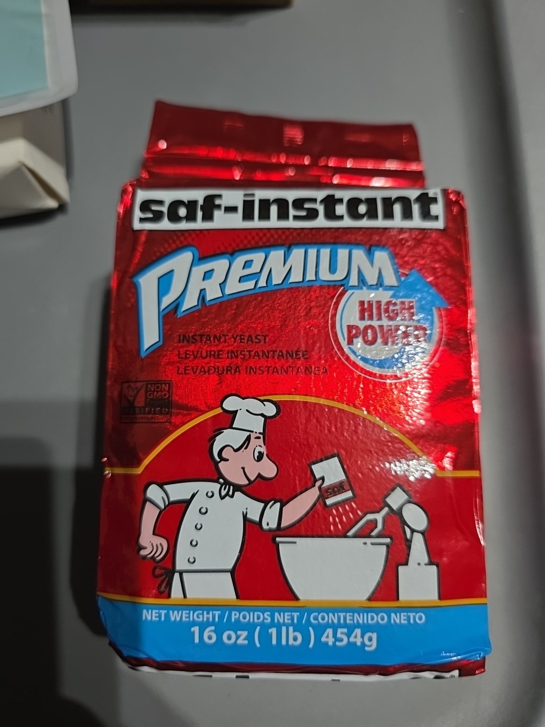 SAF Instant Premium Yeast 16 Oz, (Single Pack)