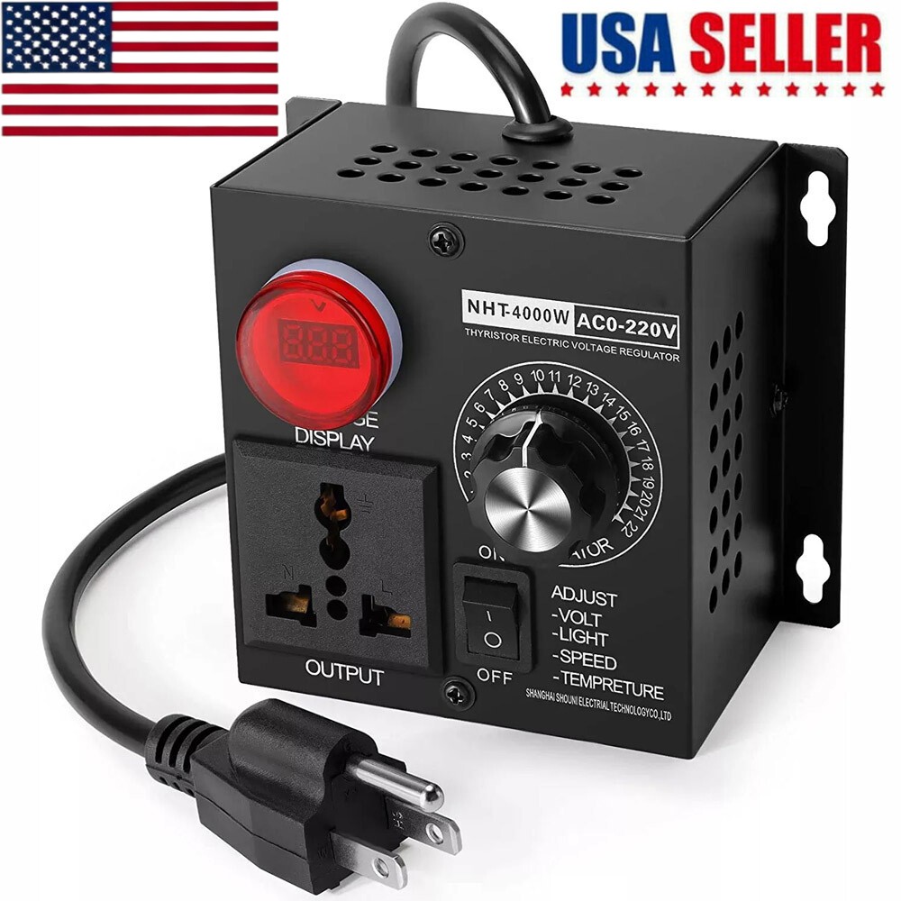 Motor Speed Controller Volt Regulator Thermostat Dimmer AC 120V~220V 4000W SCR