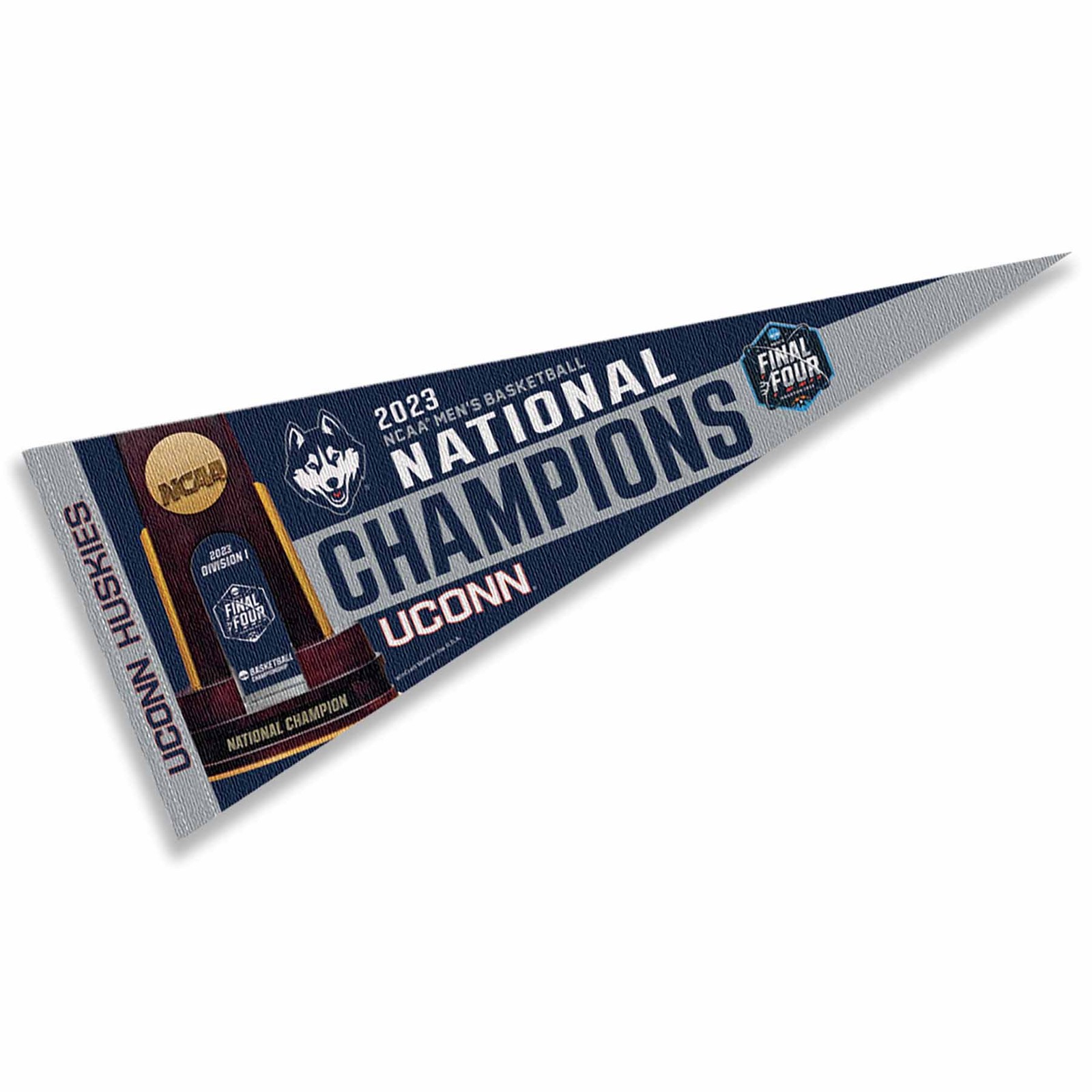 Connecticut Huskies UCONN 2023 Basketball National Champions Full Size Pennant