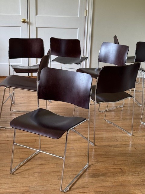 1990 David Rowland 40/4 Stackable Dining Chairs In Mahogany X150 Available