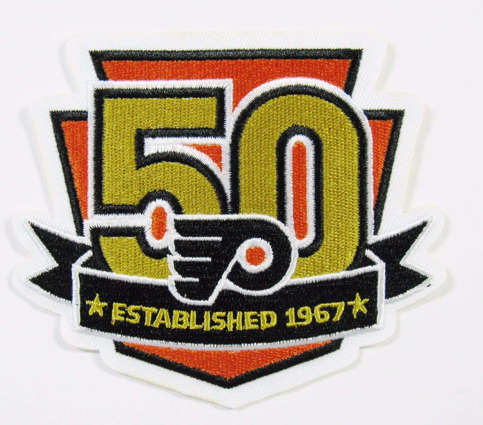 LOT OF (1) HOCKEY (NEW) PHILADELPHIA FLYERS (50 YEAR)  PATCH PATCHES ITEM # 93
